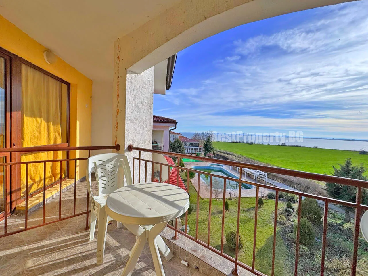 Apartament z 1 sypialnią i panoramicznym widokiem na morze – Rutland Beach, Ravda, 48 m² – Ravda