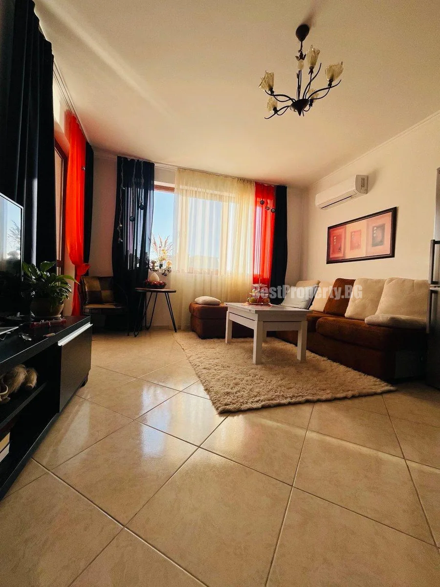 Umeblowany apartament z 1 sypialnią i widokiem na morze – Famagusta Antonia, Aheloy, 51 m² – Aheloy