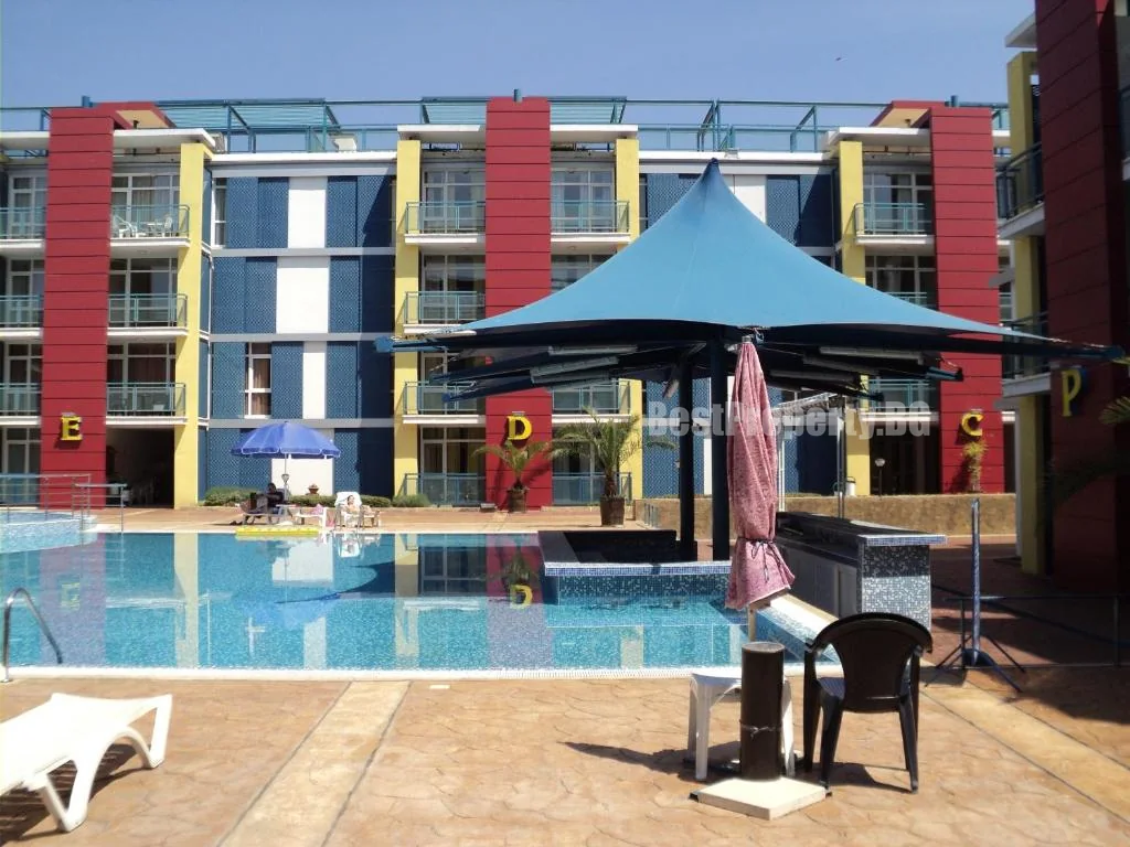 Przestronne studio 45 m² z balkonem – Elit 4, Słoneczny Brzeg – Słoneczny Brzeg