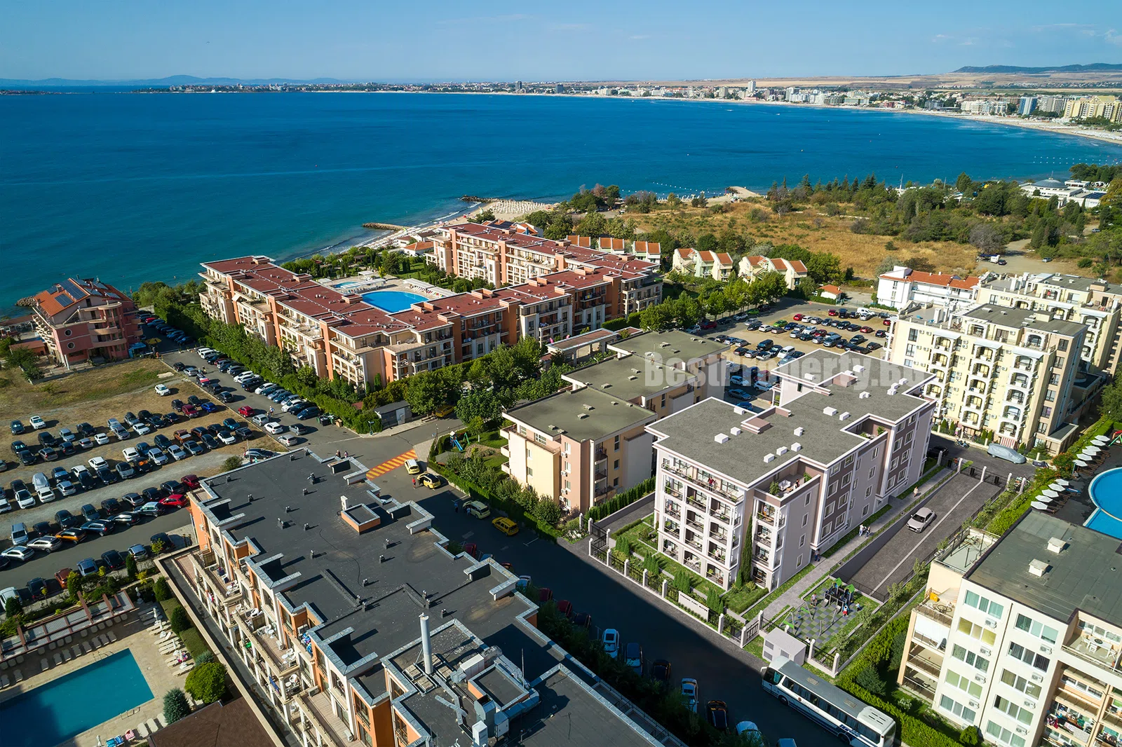 Studio 38,6 m² z panoramicznym widokiem na morze – Premier Fort Suites, Święty Włas – Święty Włas