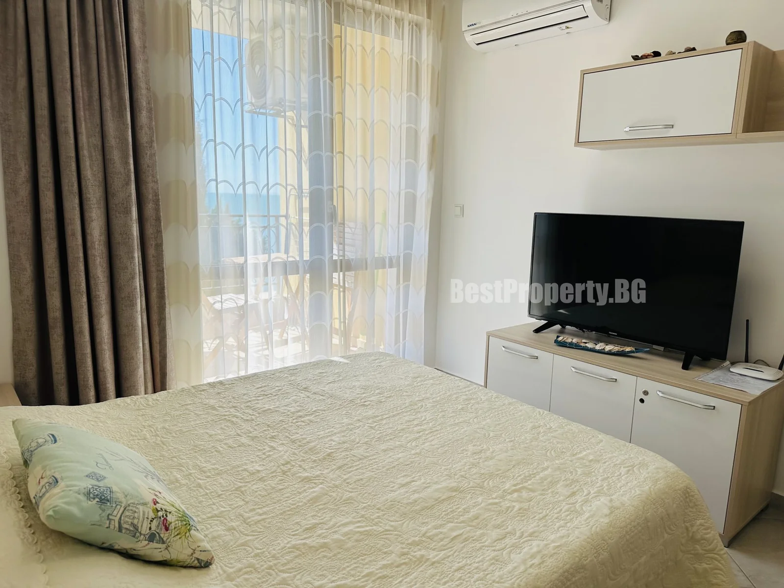 Horizont – umeblowane studio 30 m² z widokiem na morze, 4. piętro, Saint Vlas – Saint Vlas