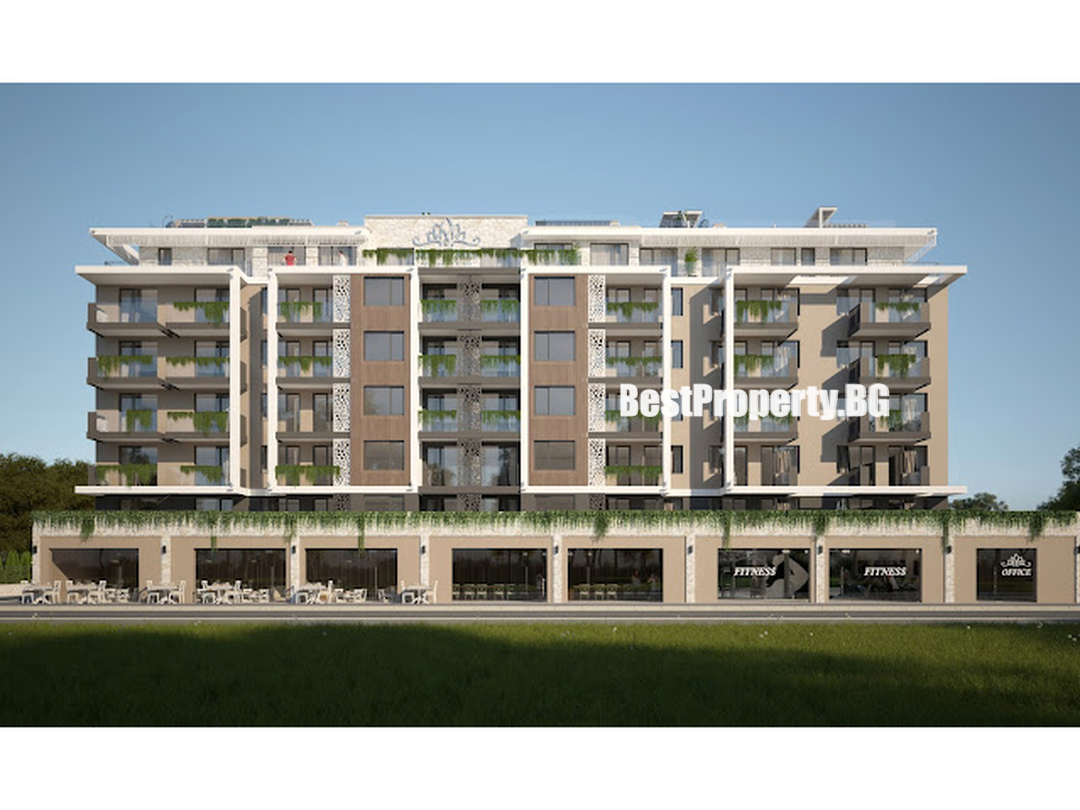 Nowy apartament 44 m² w stanie deweloperskim z balkonem z widokiem na basen – Sweet Homes 8 – Słoneczny Brzeg