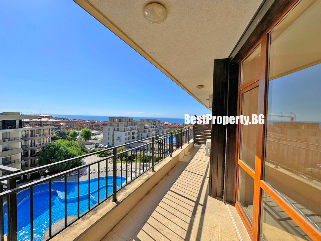 Przestronny apartament 82 m², balkon z widokiem na morze– Luxor – Święty Włas