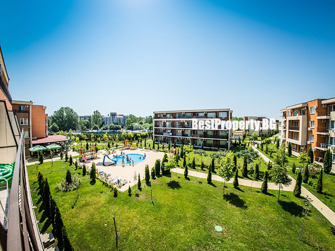 Przytulne studio 40 m² z balkonem i widokiem na góry – Orchid Fort Garden – Słoneczny Brzeg